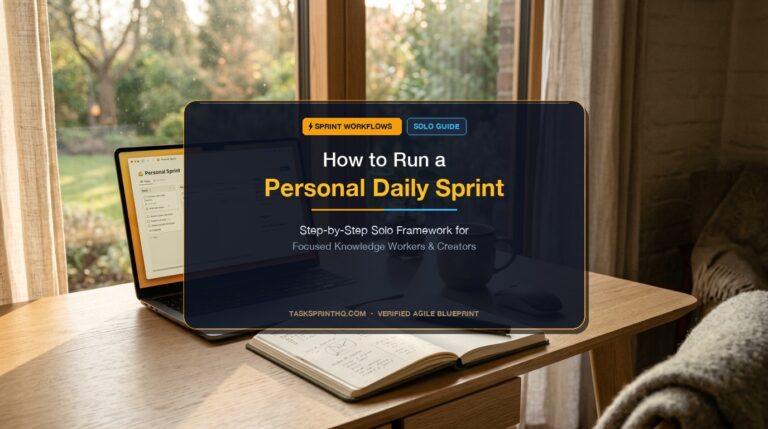 personal daily sprint framework - How to Run a Personal Daily Sprint (Step-by-Step Solo Framework)