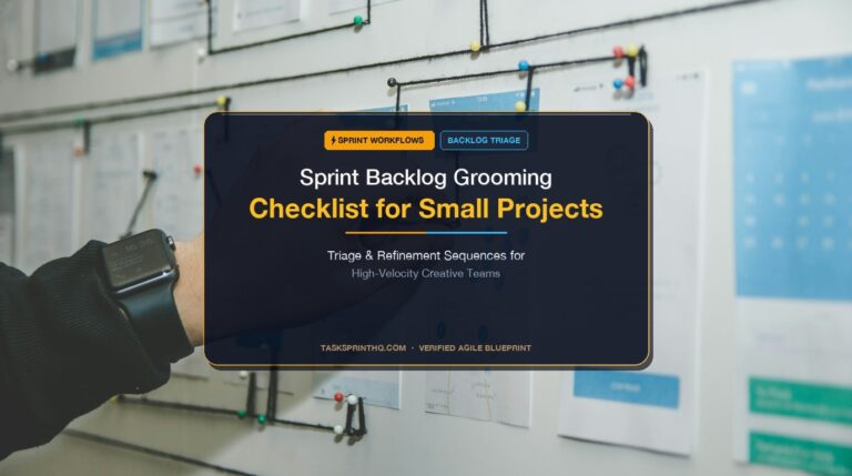 Sprint Backlog Grooming Checklist for Small Creative Projects sprint backlog grooming small projects - Sprint Backlog Grooming Checklist for Small Creative Projects