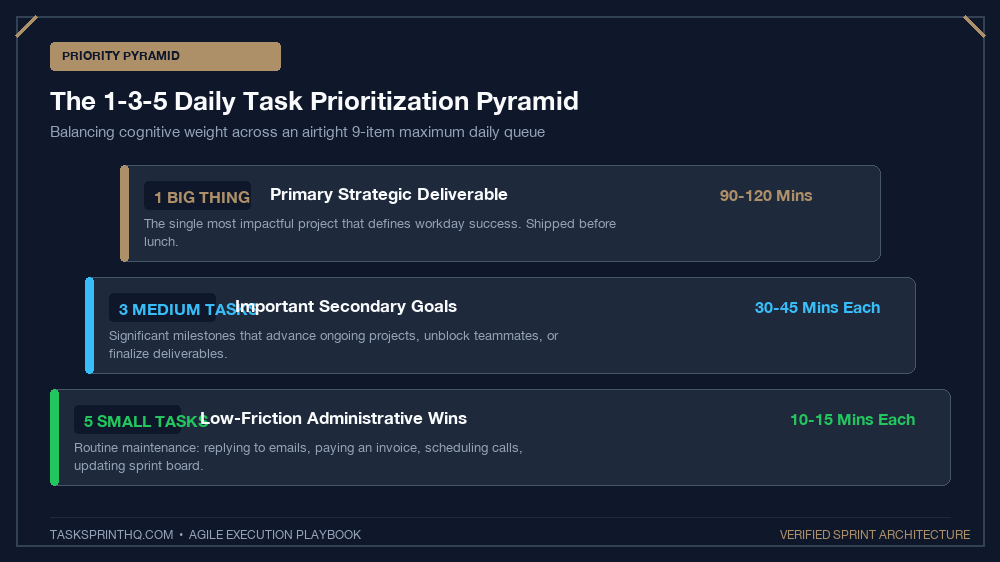 1-3-5 rule daily task prioritization hierarchy pyramid structure